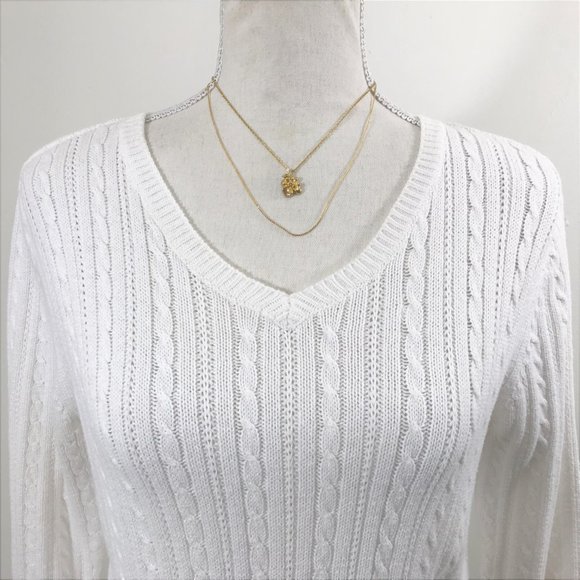 Gap Sweater White 100% Cotton Size M - Picture 1 of 10